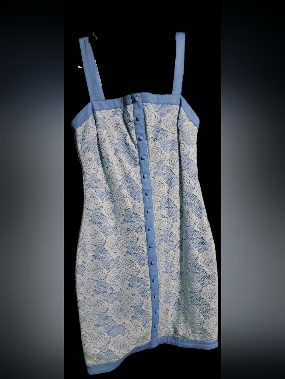GUESS Light Blue Lace Button-Front Sundress SIZE 4 NWOT